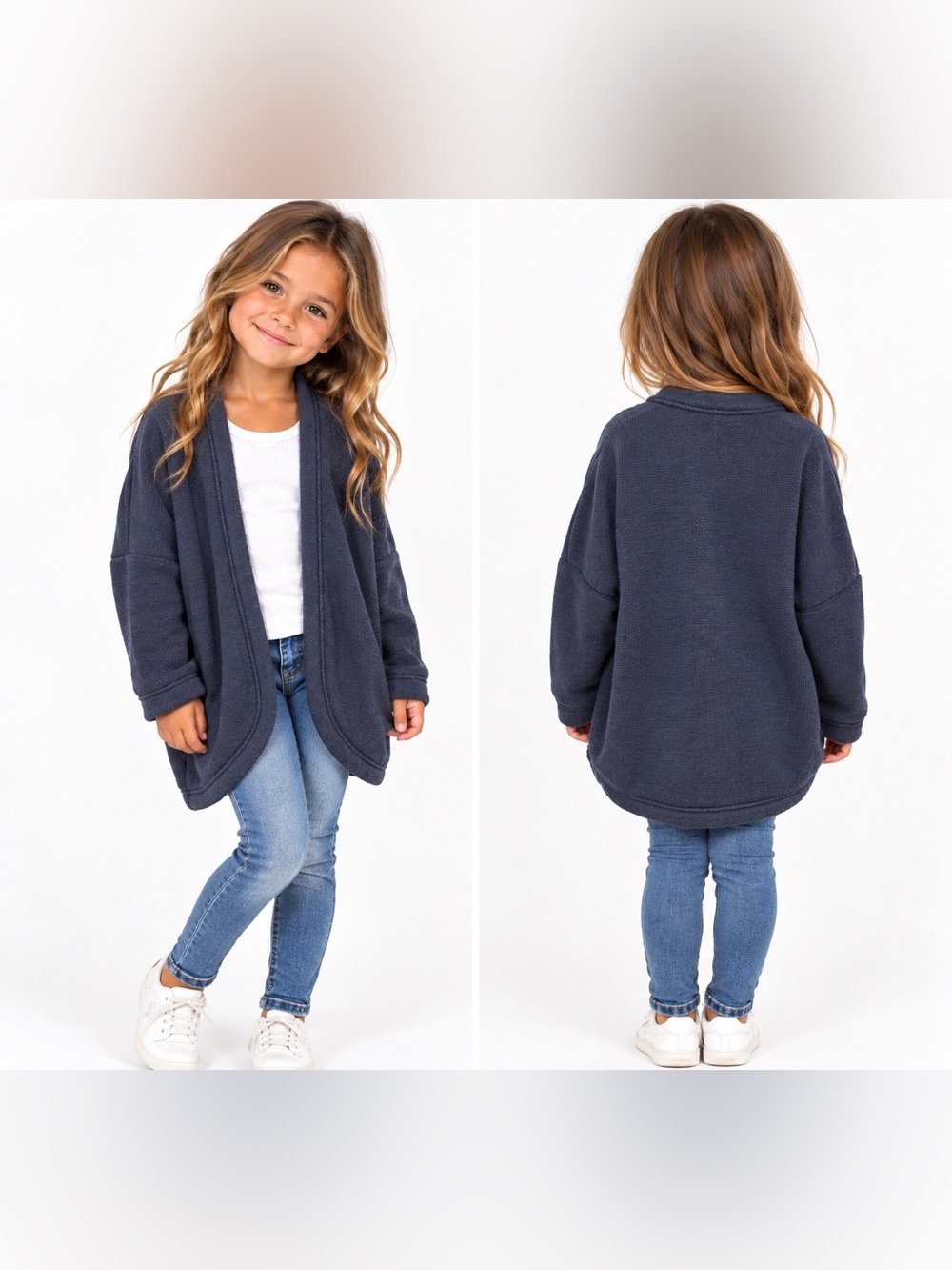 Old Navy Girls Navy Open-Front Cardigan Sweater